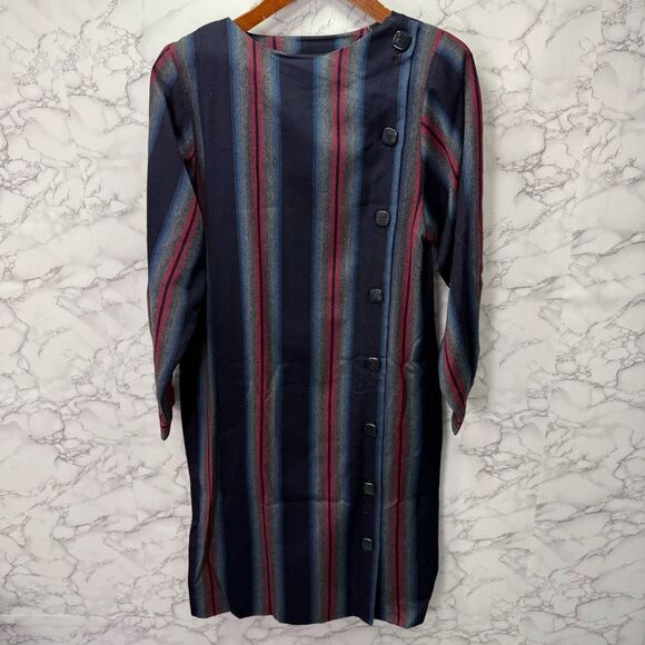 Vintage Studio Design Wool Dress sz 10 # G802 - Picture 4 of 6